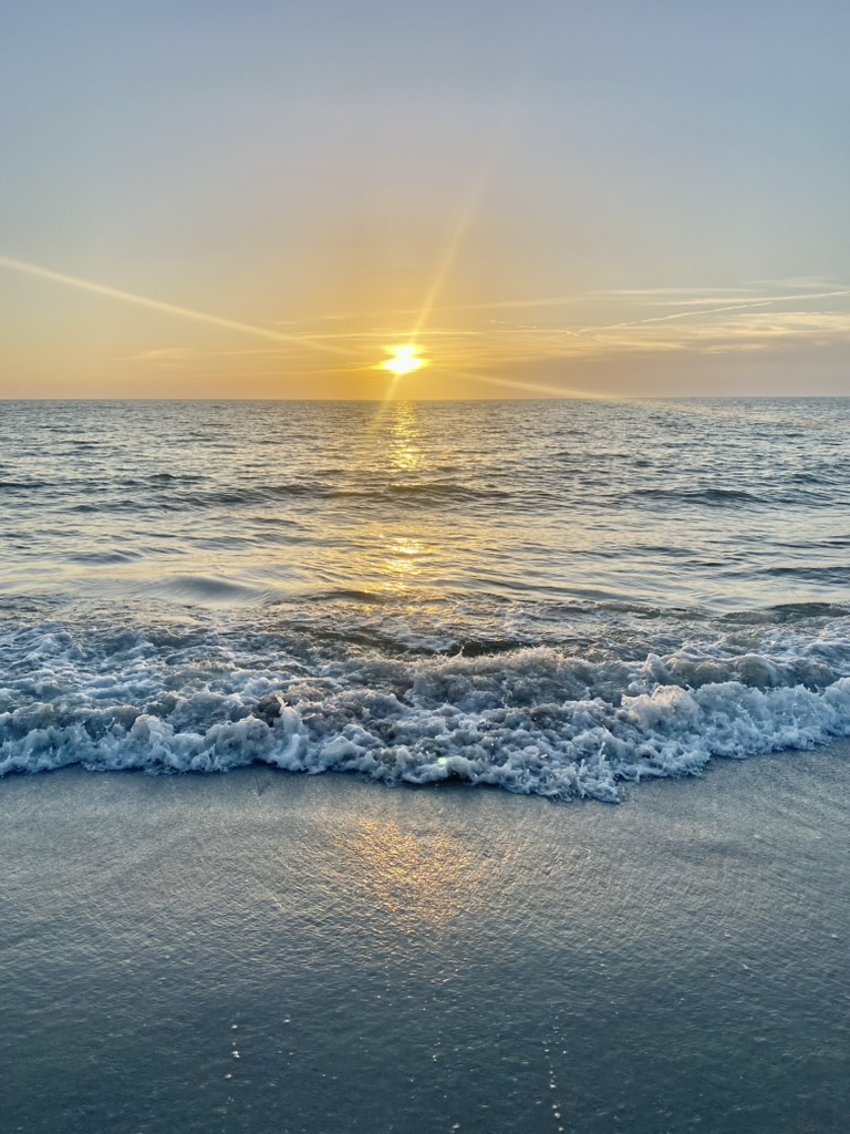 Marco Island Gulf beach at sunset